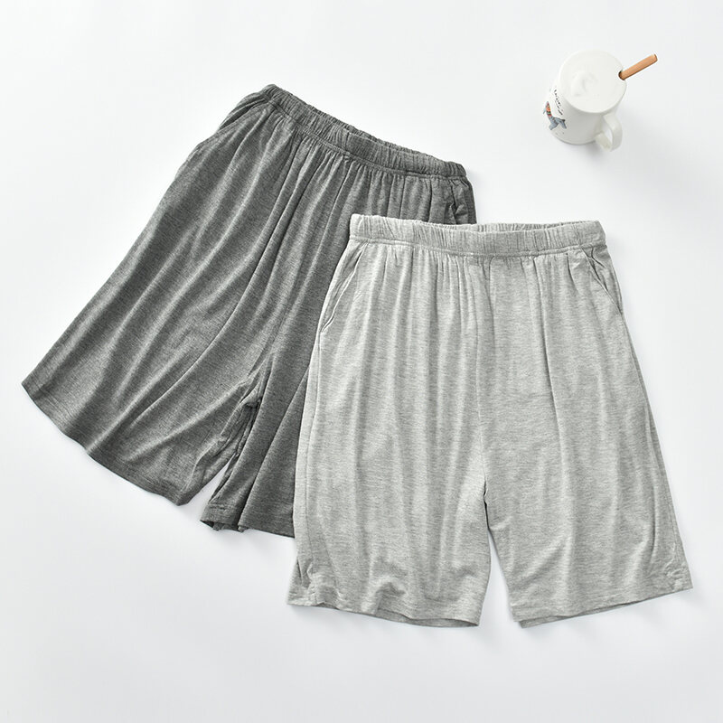 Modal Men's Pajamas Summer Short Thin Home Shorts Loose Large Size Summer Beach Pants Home Pants Large Trunks