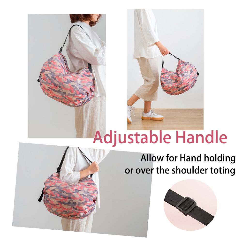 Foldable Shopping Bag Supermarket Canvas Bag Large-Capacity Portable Grocery Shopping Bag Waterproof Outdoor Travel Storage Bag