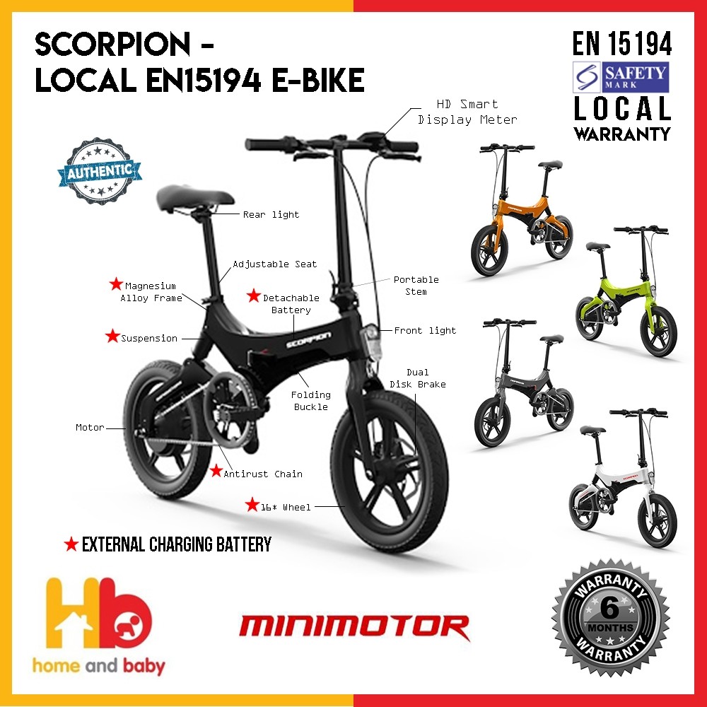 SCORPION - Local EN15194 E-bike (Ready Stock) (1 year warranty)