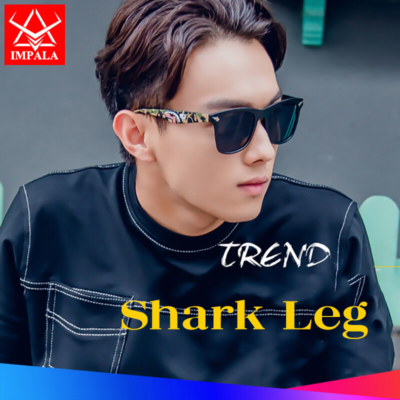 IMPALA QT2009W Fashion Shark Leg Sunglasses for Men and Women Anti Glare UV Protective Korean Style Sports Eyewear Driving Fishing Sun Glasses Block Sunshine Lens