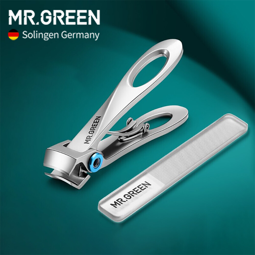 Germany MR.GREEN Nail Clippers Stainless Steel Sharp Wide Jaw Opening Manicure tool Thick Hard Nail Cutter