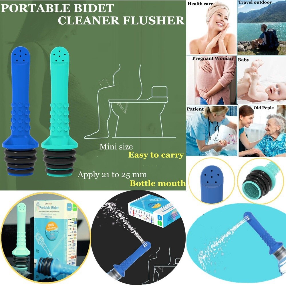 Portable Travel Bidet Cleaner Wash Nozzle Hand Held Bidet Sprayer Manual Flusher Press Cleaning Tools 1/2/3Pcs