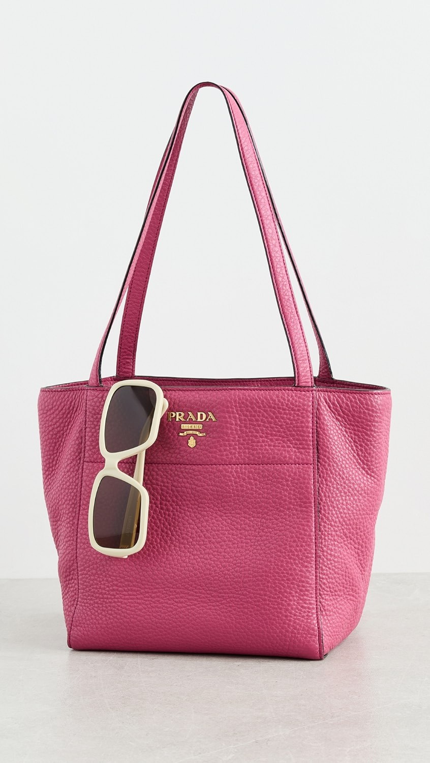 Prada Pink Vitello Phenix Small Tote
